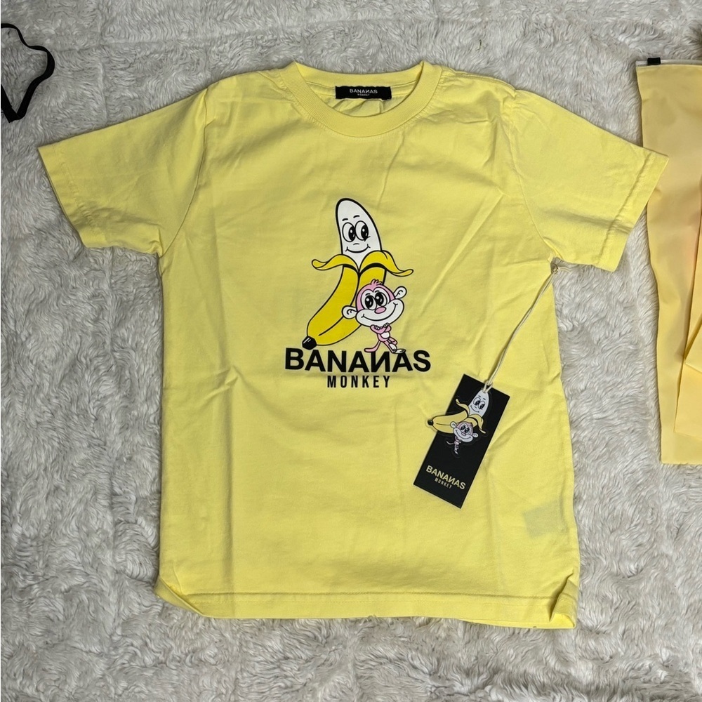 Bananas Monkey Yellow T-shirt, NWT Youth Size 6 - Picture 4 of 6